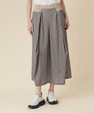 RSHIE05490 TRUNK HIROKO KOSHINO(ヒロココシノ) トリコットストライプスカート/洗える ベージュ