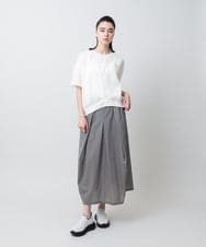 RSHIE05490 TRUNK HIROKO KOSHINO(ヒロココシノ) トリコットストライプスカート/洗える ベージュ