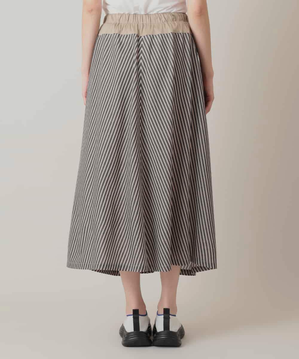 RSHIE05490 TRUNK HIROKO KOSHINO(ヒロココシノ) トリコットストライプスカート/洗える ベージュ