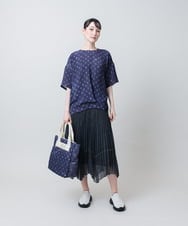 RSHJE08560 TRUNK HIROKO KOSHINO(ヒロココシノ) アコーディオンプリーツデニムスカート/洗える ブラック