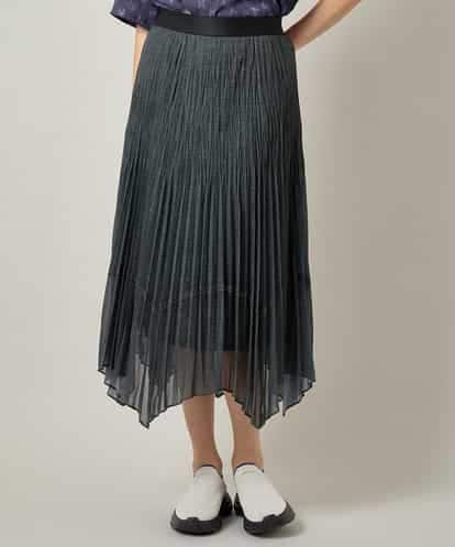 RSHJE08560 TRUNK HIROKO KOSHINO アコーディオンプリーツデニムスカート/洗える