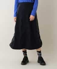 RSHJT12360 TRUNK HIROKO KOSHINO(ヒロココシノ) 【洗濯機で洗える】マットラインAラインスカート ネイビー