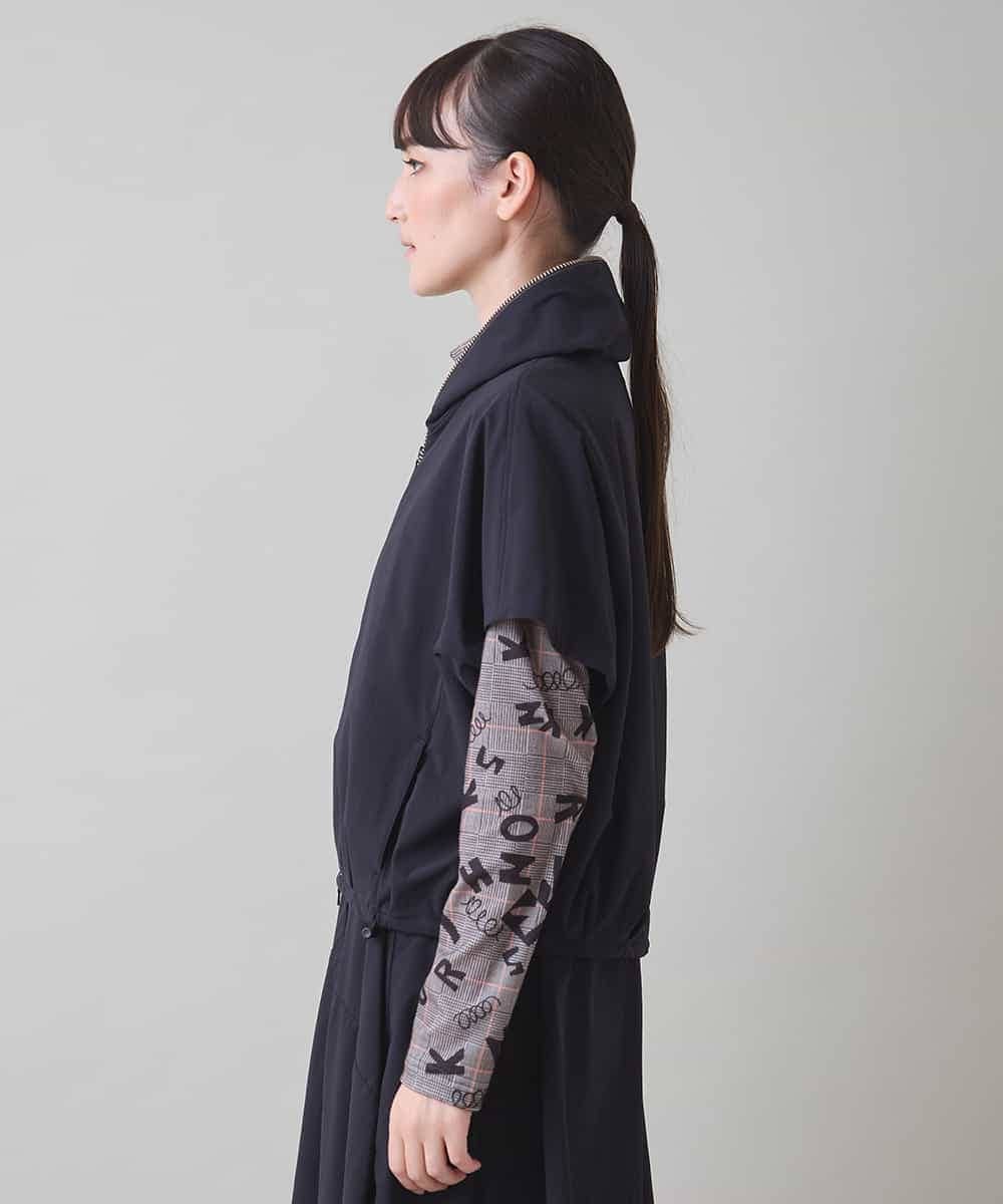RSJAD01530 TRUNK HIROKO KOSHINO(ヒロココシノ) ナイロンハイテンションジップジャケット/洗える ブラック