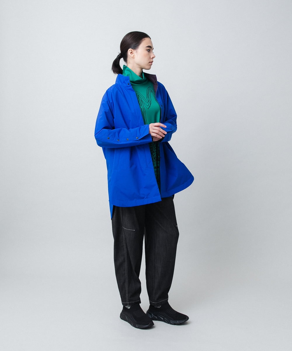 RSJAE05490 TRUNK HIROKO KOSHINO(ヒロココシノ) リバーシブルタフタデザインコート/洗える レッド