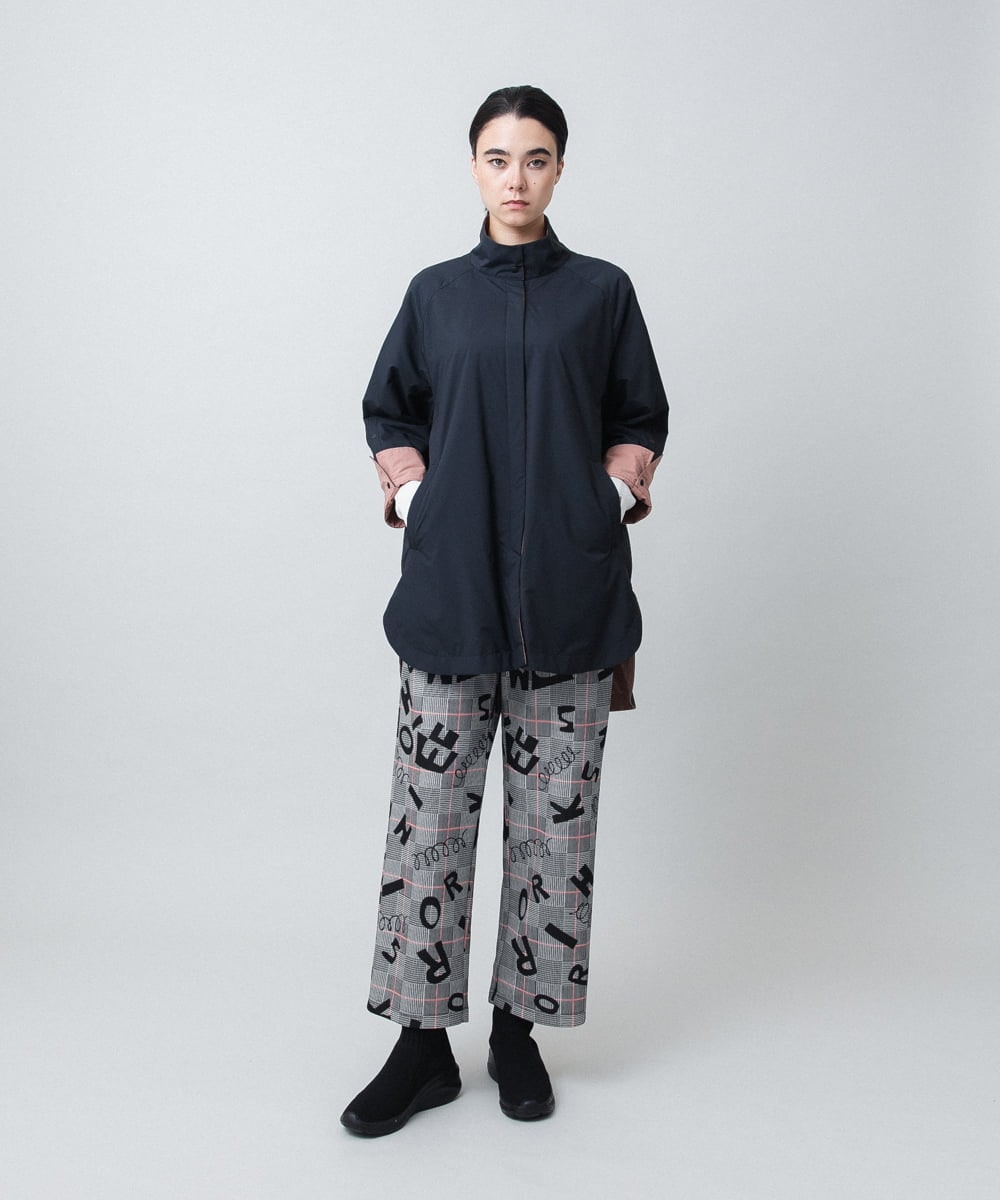 RSJAE05490 TRUNK HIROKO KOSHINO(ヒロココシノ) リバーシブルタフタデザインコート/洗える レッド