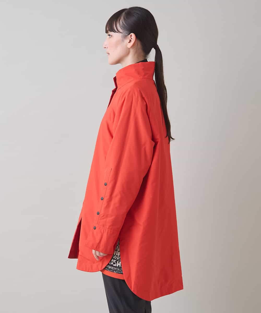 RSJAE05490 TRUNK HIROKO KOSHINO(ヒロココシノ) リバーシブルタフタデザインコート/洗える レッド