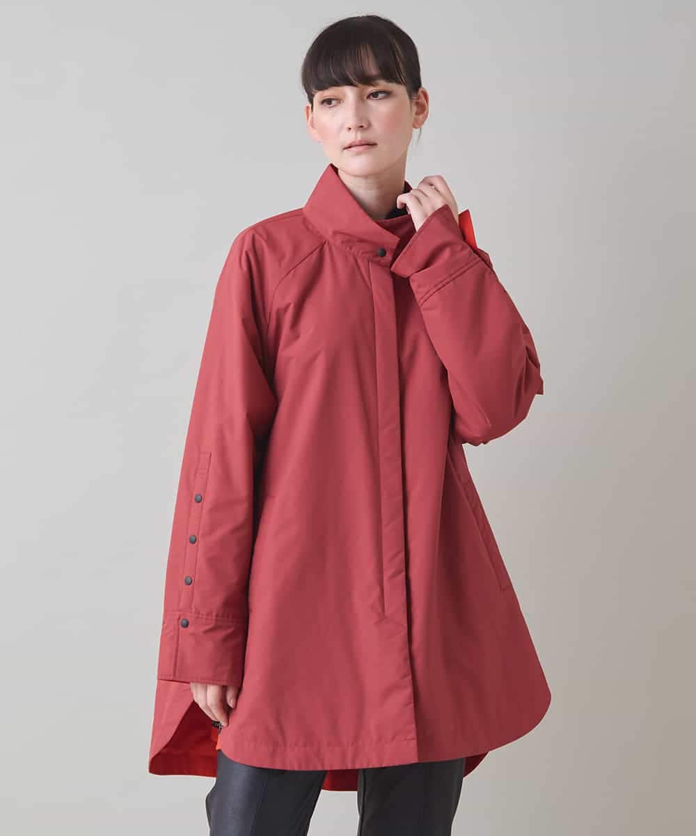 RSJAE05490 TRUNK HIROKO KOSHINO(ヒロココシノ) リバーシブルタフタデザインコート/洗える レッド