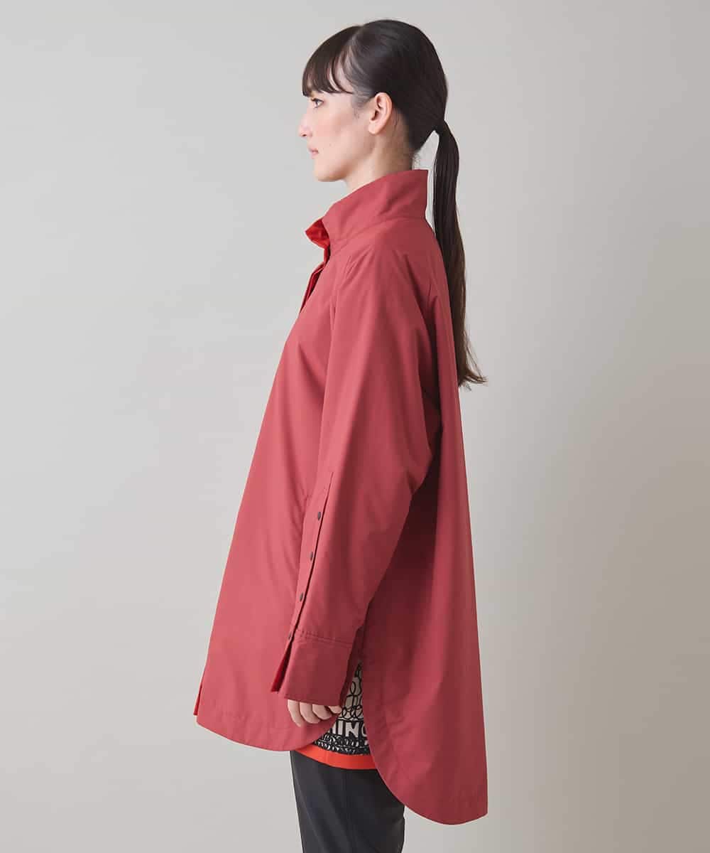 RSJAE05490 TRUNK HIROKO KOSHINO(ヒロココシノ) リバーシブルタフタデザインコート/洗える レッド