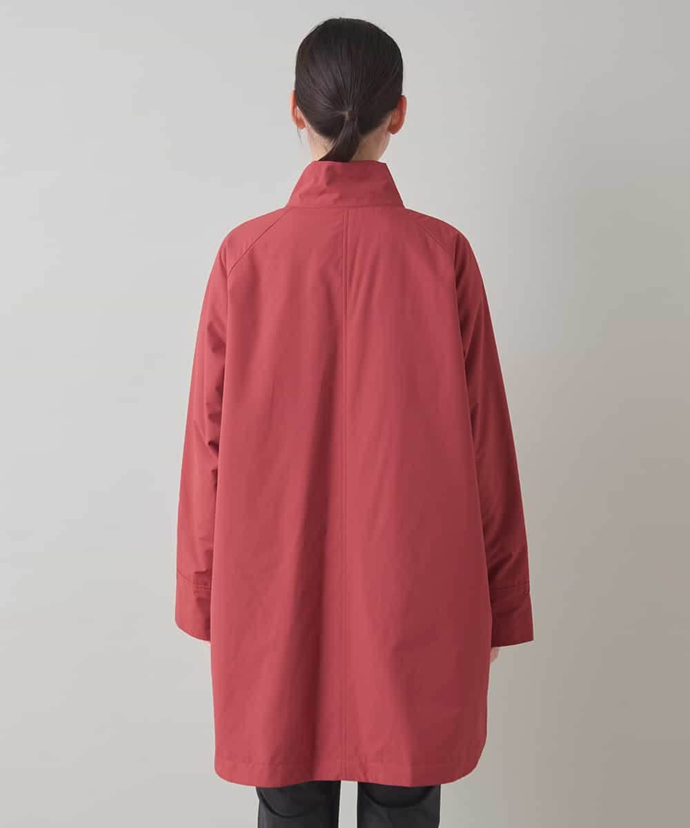 RSJAE05490 TRUNK HIROKO KOSHINO(ヒロココシノ) リバーシブルタフタデザインコート/洗える レッド