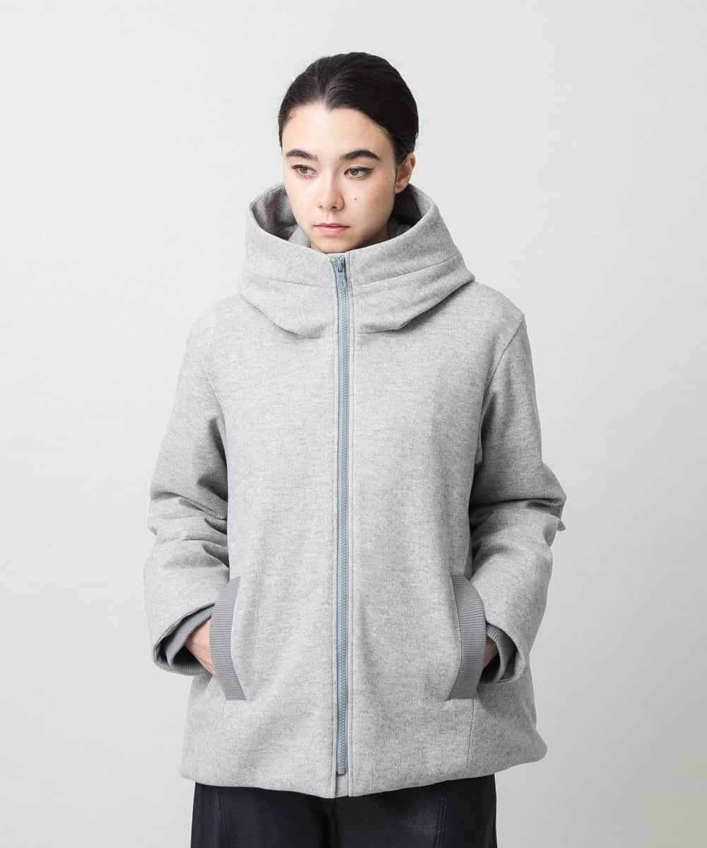 RSJAF77690 TRUNK HIROKO KOSHINO(ヒロココシノ) 【WEB/北海道・東北エリア限定】ウールライクエコダウンジャケット グレー