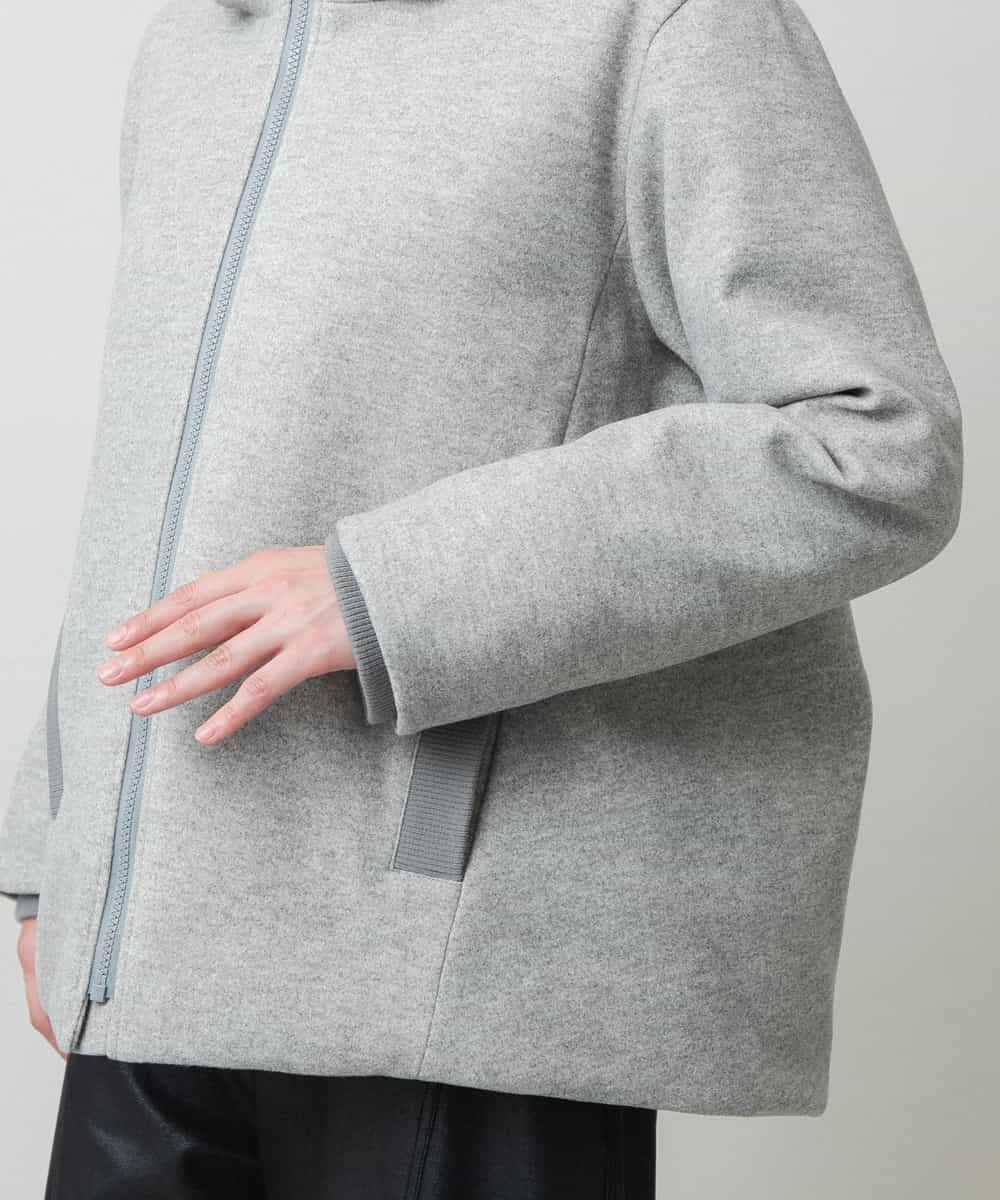 RSJAF77690 TRUNK HIROKO KOSHINO(ヒロココシノ) 【WEB/北海道・東北エリア限定】ウールライクエコダウンジャケット グレー