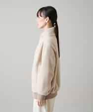 RSJAH03630 TRUNK HIROKO KOSHINO(ヒロココシノ) カーリングボアロングブルゾン オフホワイト