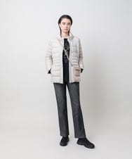RSJAH04690 TRUNK HIROKO KOSHINO(ヒロココシノ) ストレッチタフタダウンジャケット ベージュ