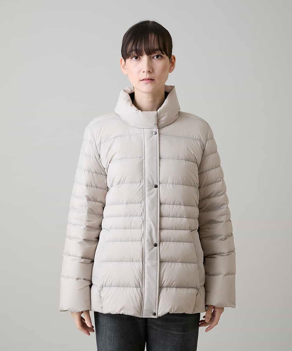 RSJAH04690 TRUNK HIROKO KOSHINO(ヒロココシノ) ストレッチタフタダウンジャケット ベージュ