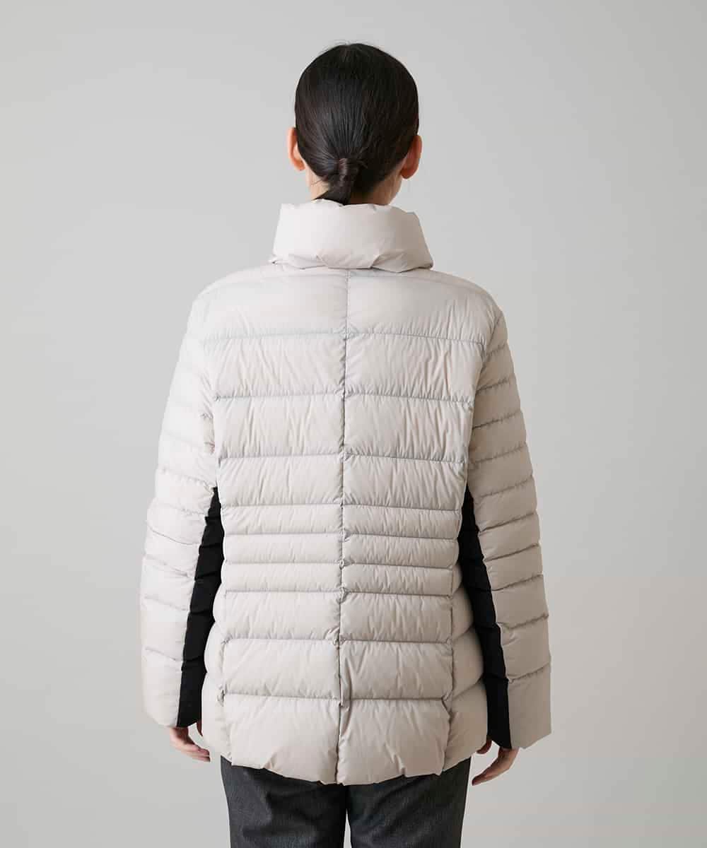 RSJAH04690 TRUNK HIROKO KOSHINO(ヒロココシノ) ストレッチタフタダウンジャケット ベージュ