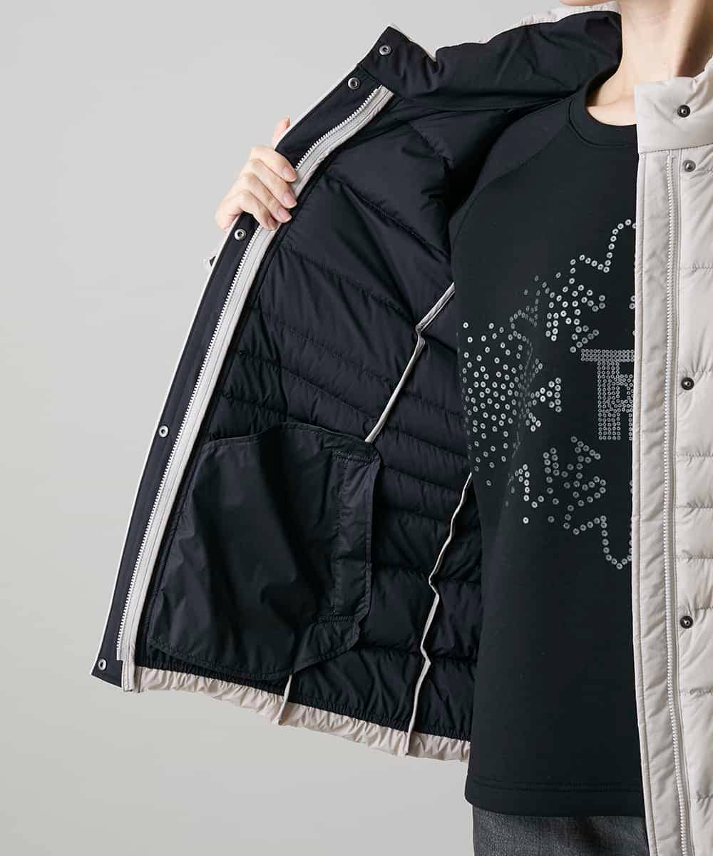 RSJAH04690 TRUNK HIROKO KOSHINO(ヒロココシノ) ストレッチタフタダウンジャケット ベージュ