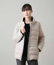 RSJAH04690 TRUNK HIROKO KOSHINO(ヒロココシノ) ストレッチタフタダウンジャケット ベージュ