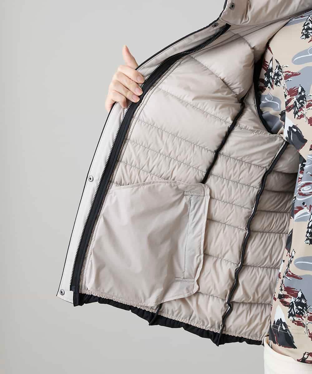 RSJAH04690 TRUNK HIROKO KOSHINO(ヒロココシノ) ストレッチタフタダウンジャケット ベージュ