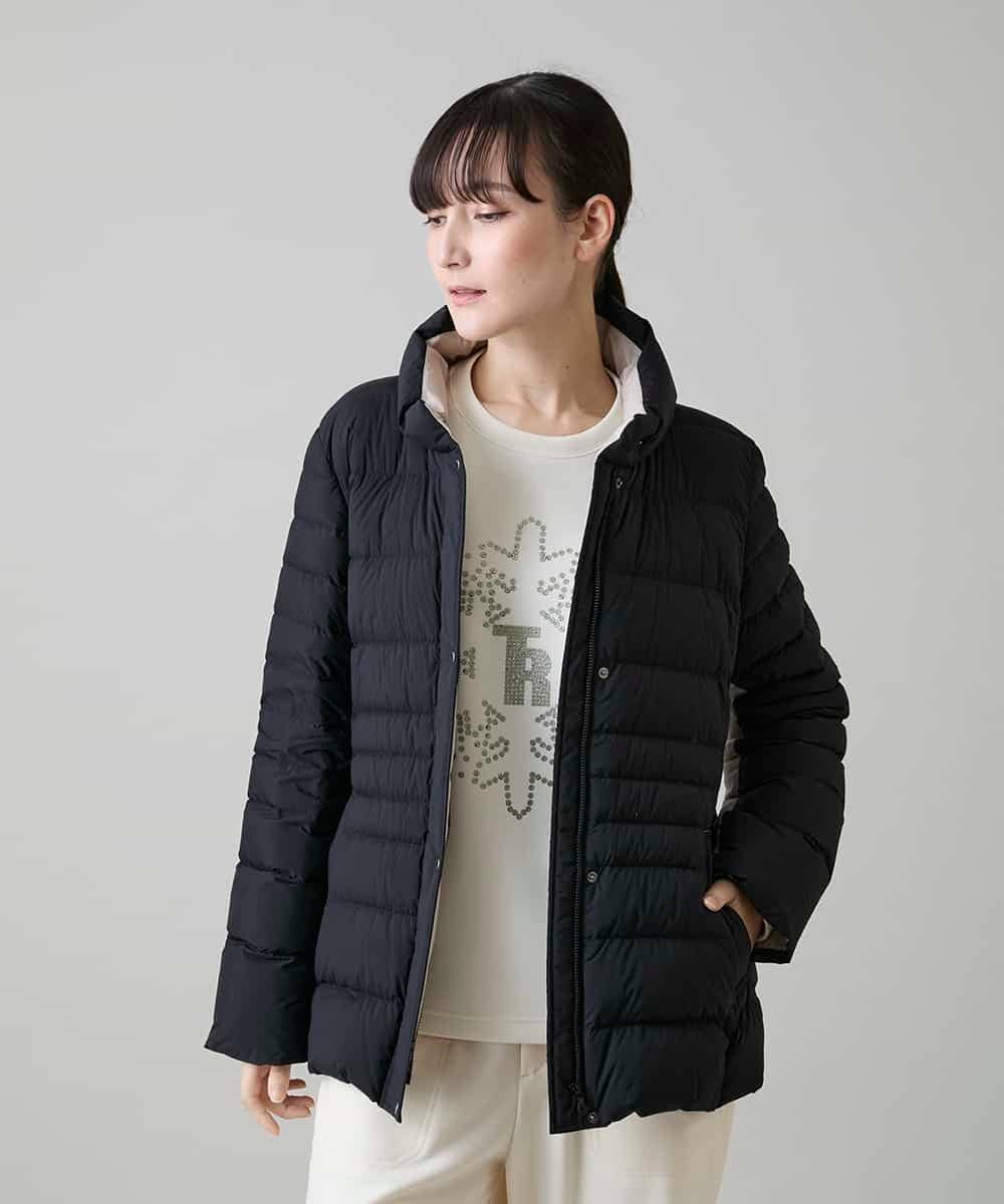 RSJAH04690 TRUNK HIROKO KOSHINO(ヒロココシノ) ストレッチタフタダウンジャケット ブラック