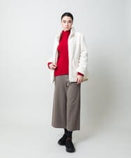 RSJCD08740 TRUNK HIROKO KOSHINO(ヒロココシノ) スタンドカラーボアブルゾン アイボリー