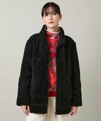 RSJCD08740 TRUNK HIROKO KOSHINO スタンドカラーボアブルゾン