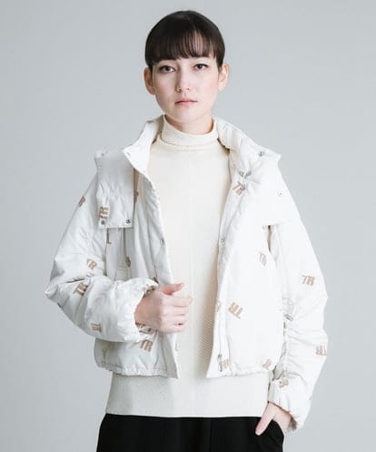 RSJCS01540 TRUNK HIROKO KOSHINO ロゴフロッキー中綿ブルゾン