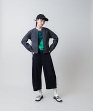 RSJEA02630 TRUNK HIROKO KOSHINO(ヒロココシノ) デニムボンディングコンパクトジャケット ネイビー