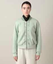 RSJED06660 TRUNK HIROKO KOSHINO(ヒロココシノ) チュールレイヤードダンボールニットブルゾン グリーン