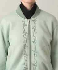 RSJED06660 TRUNK HIROKO KOSHINO(ヒロココシノ) チュールレイヤードダンボールニットブルゾン グリーン