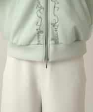 RSJED06660 TRUNK HIROKO KOSHINO(ヒロココシノ) チュールレイヤードダンボールニットブルゾン グリーン