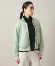 RSJED06660 TRUNK HIROKO KOSHINO(ヒロココシノ) チュールレイヤードダンボールニットブルゾン グリーン