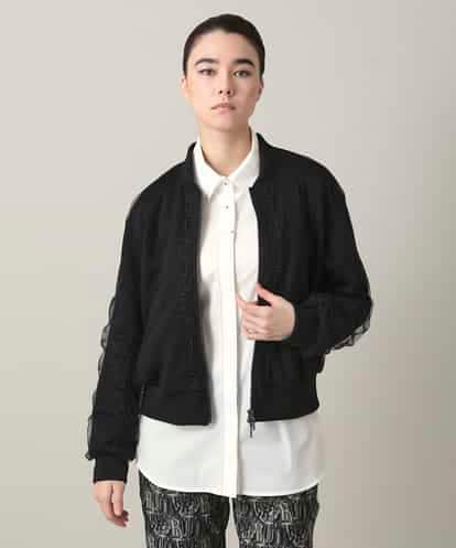 RSJED06660 TRUNK HIROKO KOSHINO チュールレイヤードダンボールニットブルゾン