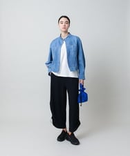 RSJEF31660 TRUNK HIROKO KOSHINO(ヒロココシノ) メッセージプリントデニムジャケット ブルー