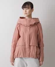 RSJES40450 TRUNK HIROKO KOSHINO(ヒロココシノ) 【洗濯機で洗える】ラウンドフォルムデザインフーデットパーカー ピンク