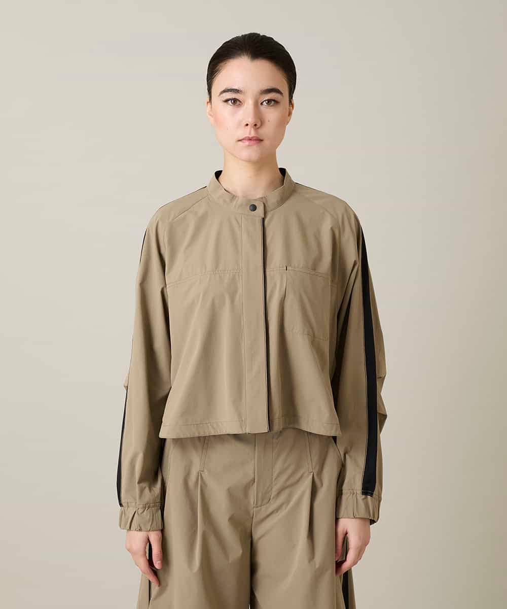 RSJFD09490 TRUNK HIROKO KOSHINO(ヒロココシノ) 配色ラインフロントボタンシャツブラウス ベージュ