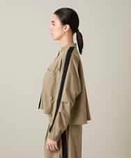 RSJFD09490 TRUNK HIROKO KOSHINO(ヒロココシノ) 配色ラインフロントボタンシャツブラウス ベージュ