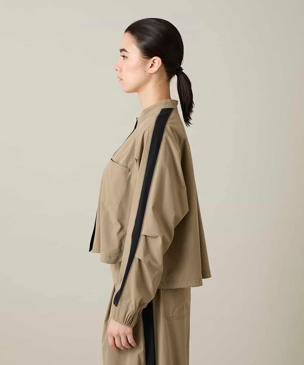 RSJFD09490 TRUNK HIROKO KOSHINO(ヒロココシノ) 配色ラインフロントボタンシャツブラウス ベージュ