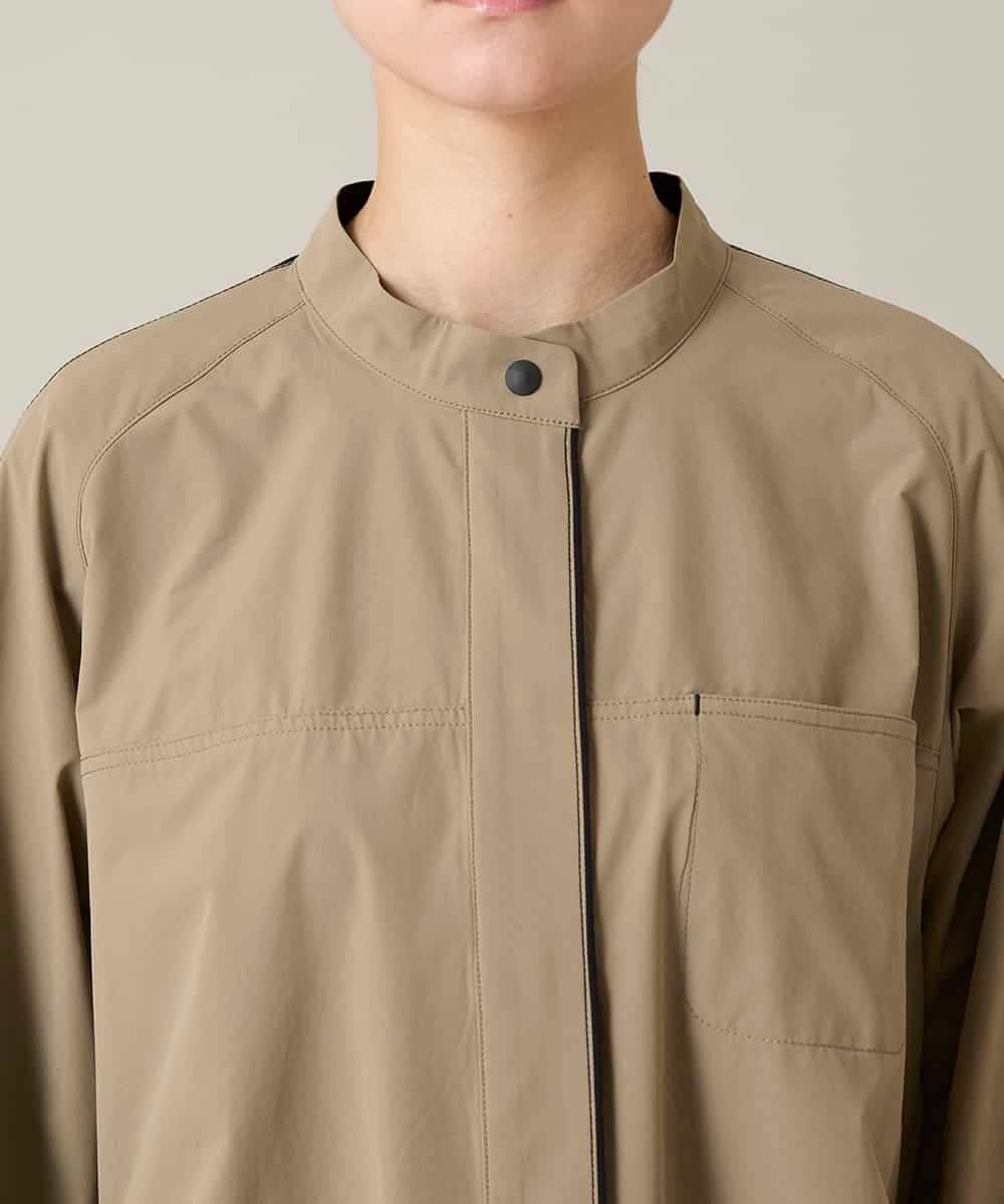 RSJFD09490 TRUNK HIROKO KOSHINO(ヒロココシノ) 配色ラインフロントボタンシャツブラウス ベージュ