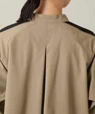 RSJFD09490 TRUNK HIROKO KOSHINO(ヒロココシノ) 配色ラインフロントボタンシャツブラウス ベージュ