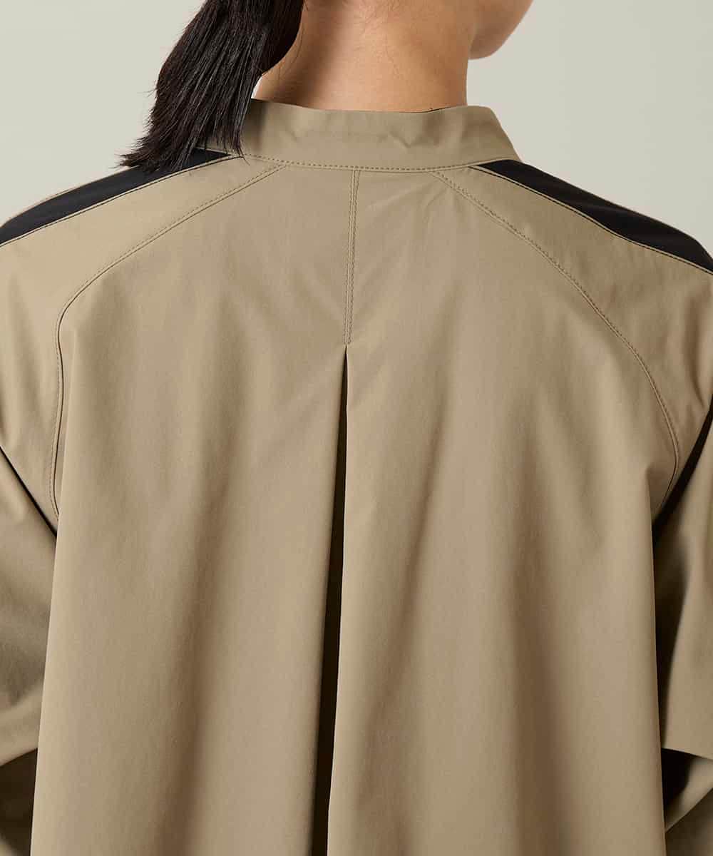 RSJFD09490 TRUNK HIROKO KOSHINO(ヒロココシノ) 配色ラインフロントボタンシャツブラウス ベージュ