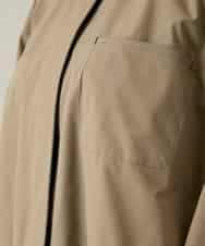 RSJFD09490 TRUNK HIROKO KOSHINO(ヒロココシノ) 配色ラインフロントボタンシャツブラウス ベージュ