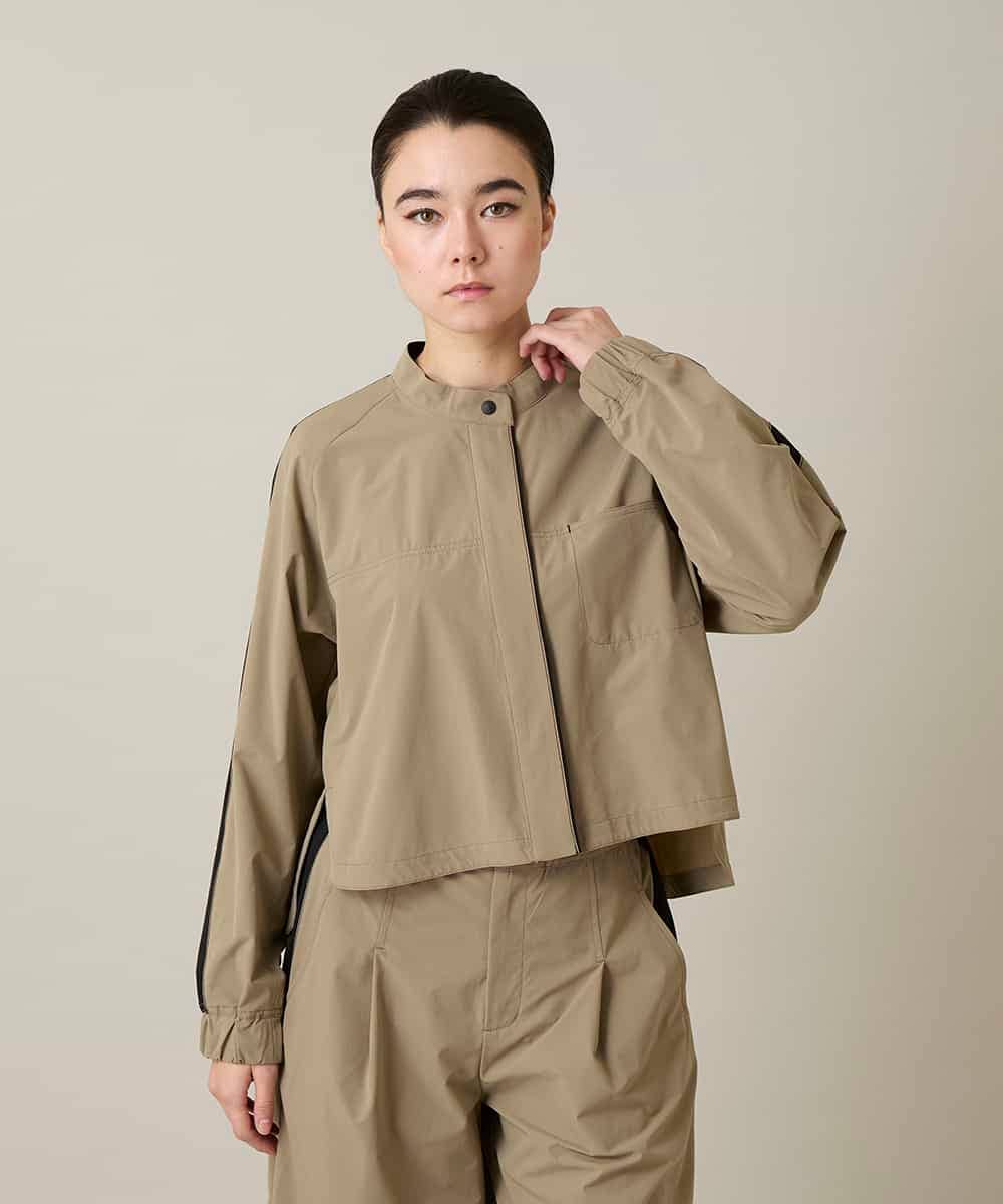 RSJFD09490 TRUNK HIROKO KOSHINO(ヒロココシノ) 配色ラインフロントボタンシャツブラウス ベージュ