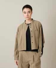 RSJFD09490 TRUNK HIROKO KOSHINO(ヒロココシノ) 配色ラインフロントボタンシャツブラウス ベージュ