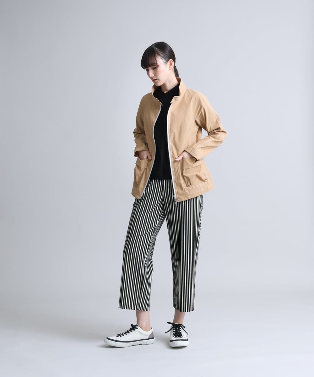 RSJFS50450 TRUNK HIROKO KOSHINO(ヒロココシノ) 【洗濯機で洗える】ストレッチタフタコンパクトジャケット グリーン