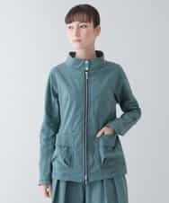 RSJFS50450 TRUNK HIROKO KOSHINO(ヒロココシノ) 【洗濯機で洗える】ストレッチタフタコンパクトジャケット グリーン