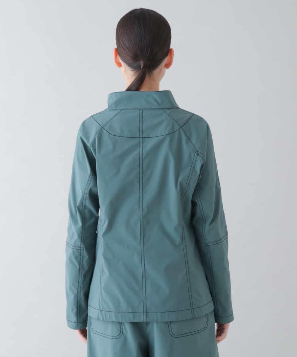 RSJFS50450 TRUNK HIROKO KOSHINO(ヒロココシノ) 【洗濯機で洗える】ストレッチタフタコンパクトジャケット グリーン