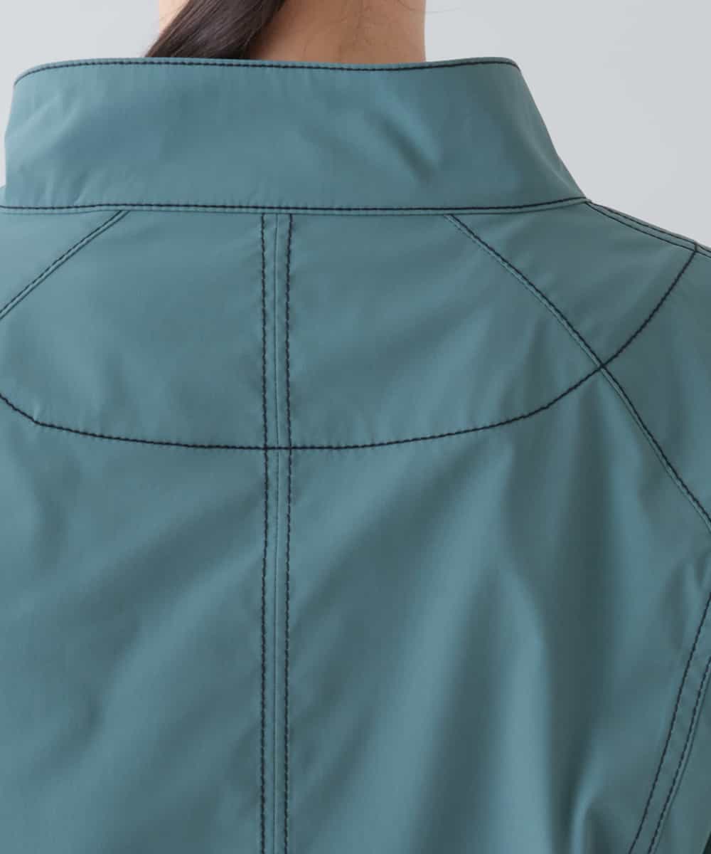 RSJFS50450 TRUNK HIROKO KOSHINO(ヒロココシノ) 【洗濯機で洗える】ストレッチタフタコンパクトジャケット グリーン