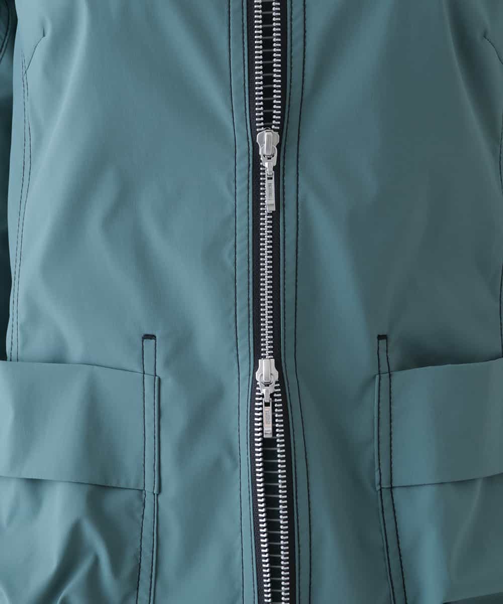 RSJFS50450 TRUNK HIROKO KOSHINO(ヒロココシノ) 【洗濯機で洗える】ストレッチタフタコンパクトジャケット グリーン