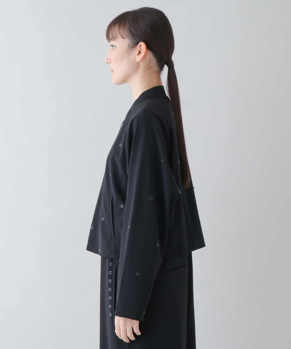 RSJFS56400 TRUNK HIROKO KOSHINO(ヒロココシノ) 【洗濯機で洗える】コンパクトストレッチボレロジャケット ブラック