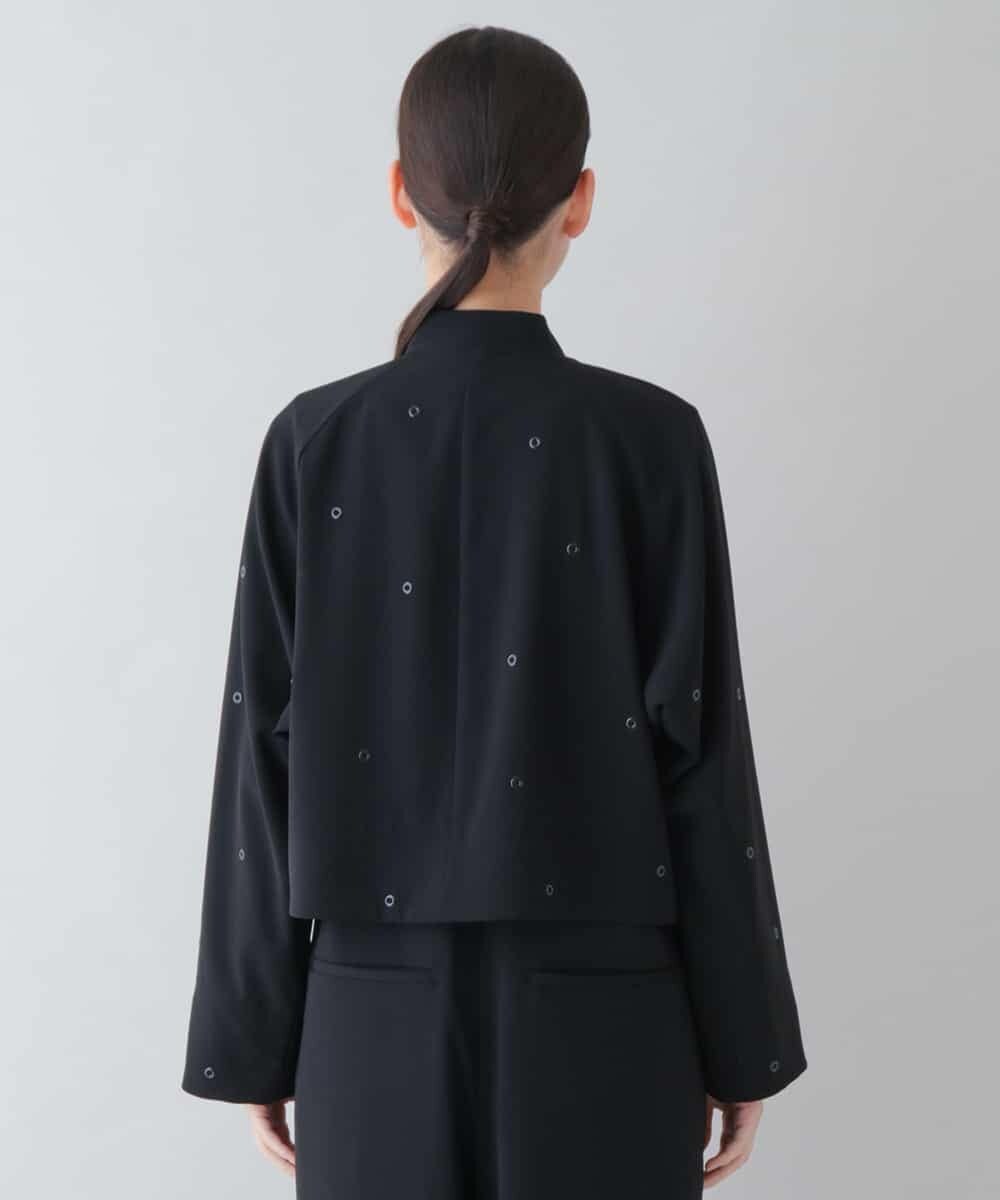 RSJFS56400 TRUNK HIROKO KOSHINO(ヒロココシノ) 【洗濯機で洗える】コンパクトストレッチボレロジャケット ブラック